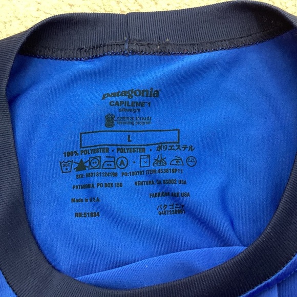 Patagonia Capilene 1 Silkweight T-Shirt Size Large - Picture 5 of 6